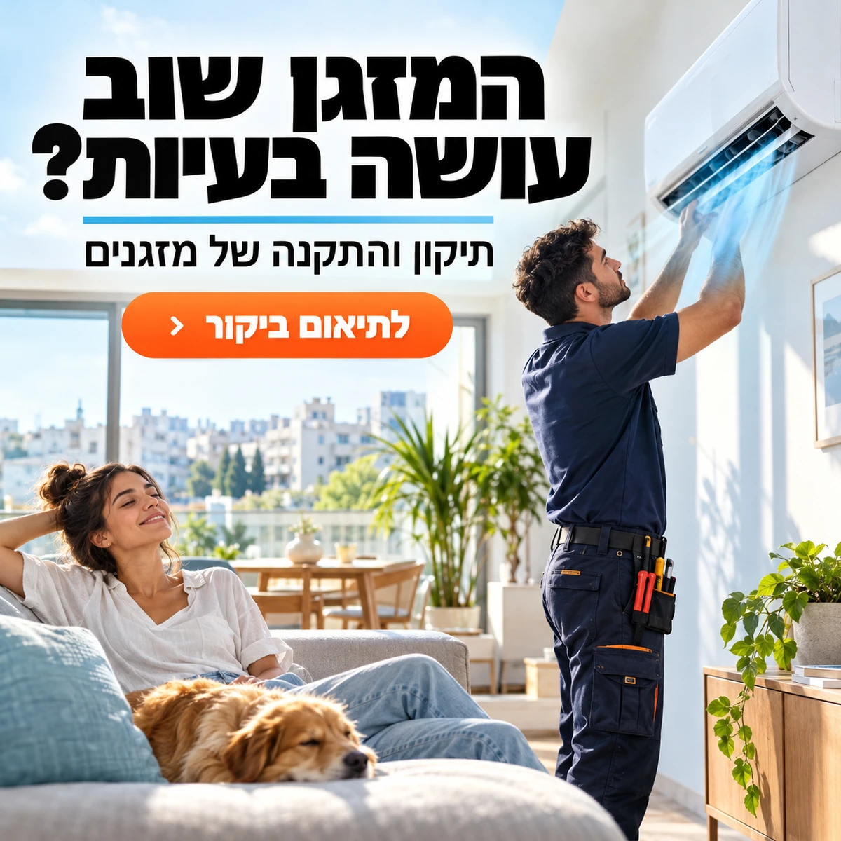 מודעה לדוגמה לשירותי מיזוג