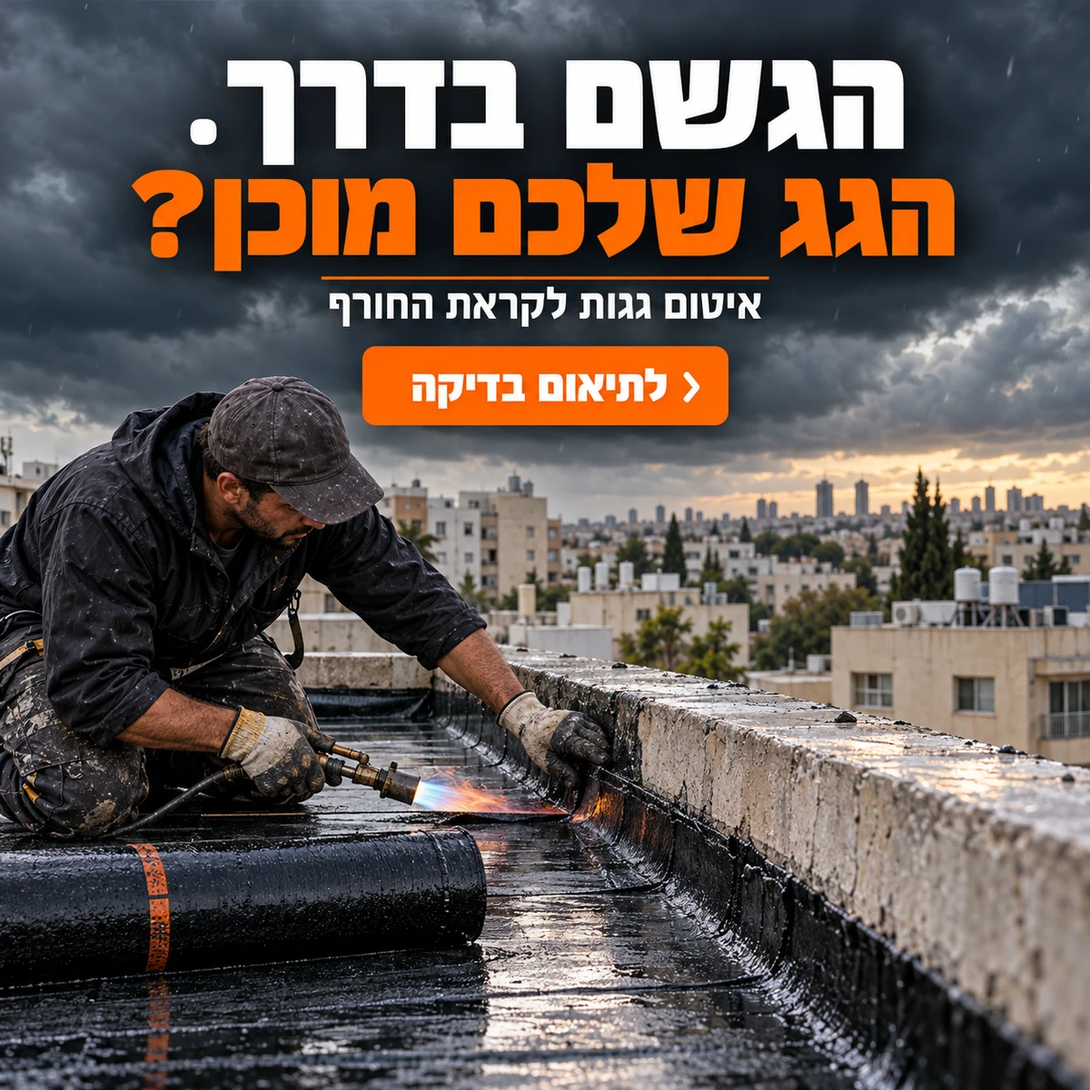 איטום — הגשם בדרך. הגג שלכם מוכן?
